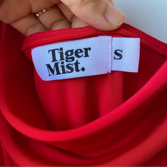 Tiger Mist Red Ruched Mini Dress size small - Picture 4 of 6